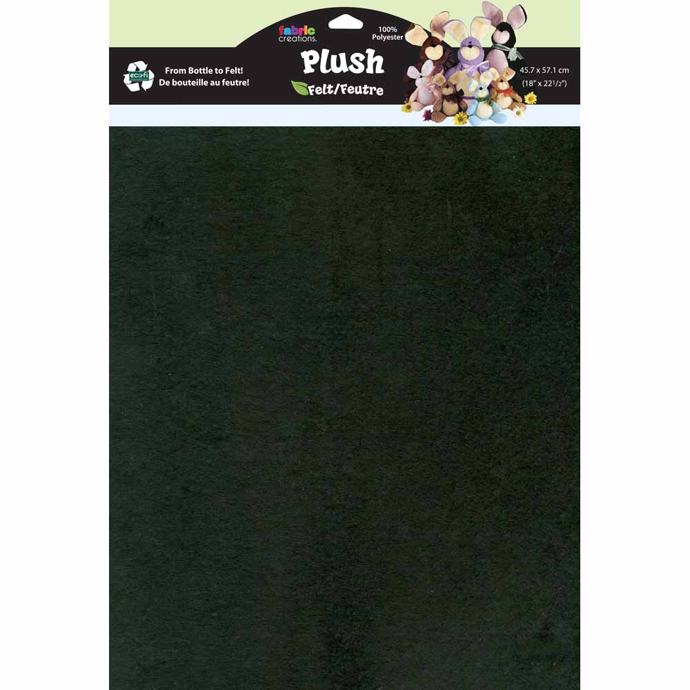 KUNIN PlushFelt Sheet 45.7 × 57 cm (18 × 22½ in) Black