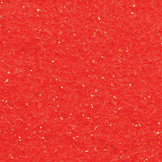 UNIQUE CRAFT Glitter Felt Bolt — 0.9 m x 9.1 m (36" x 10 yd) — Red