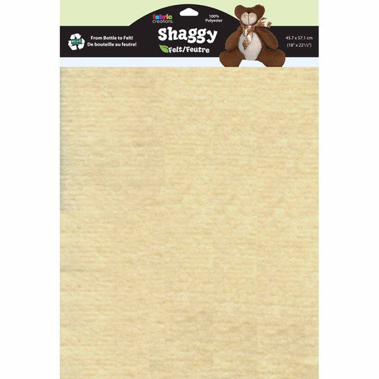 KUNIN Shaggy Felt Sheet 45.7 × 57 cm (18 × 22½ in) Cream