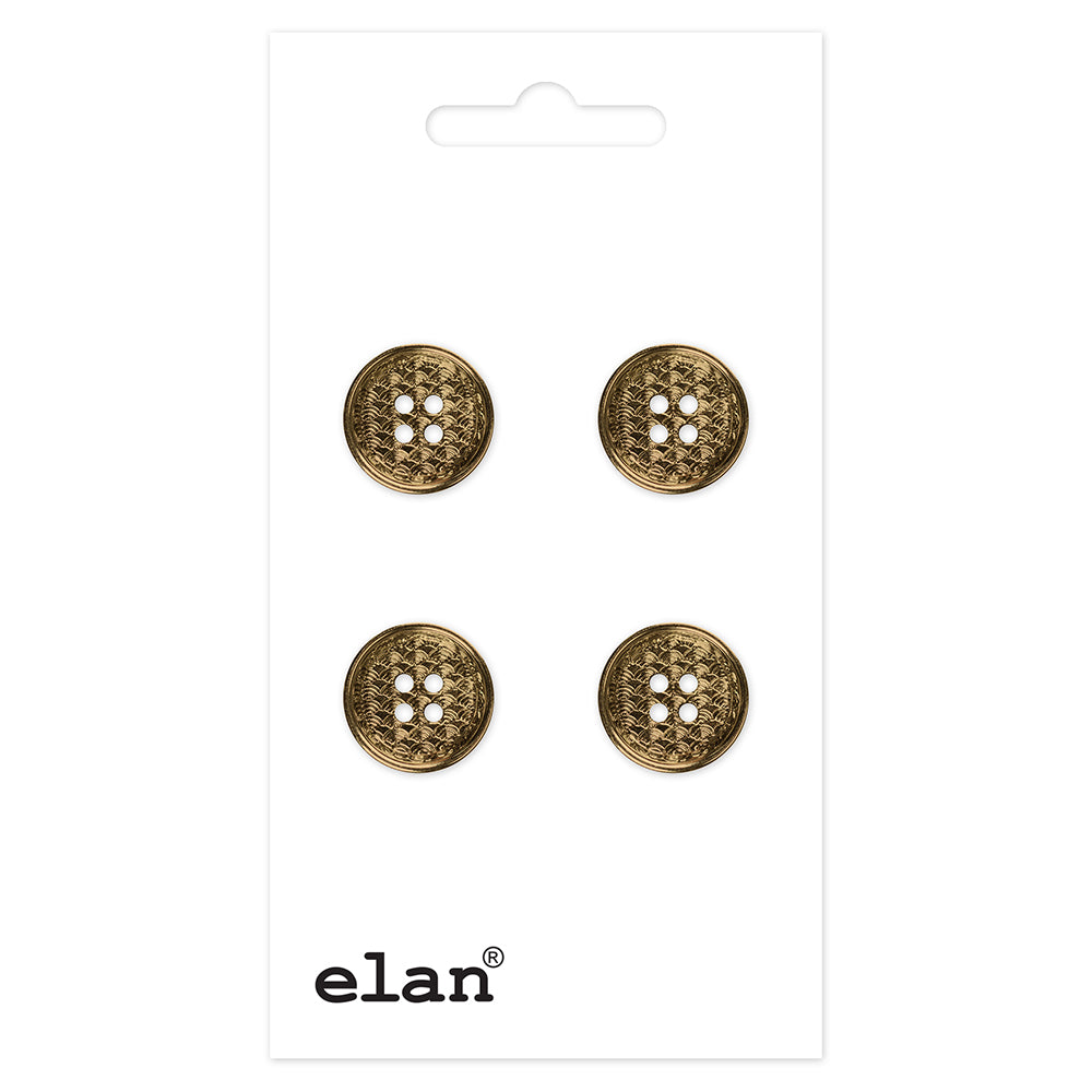 ELAN 4-Hole Button 11.5 mm (7/16 in) 4 Count