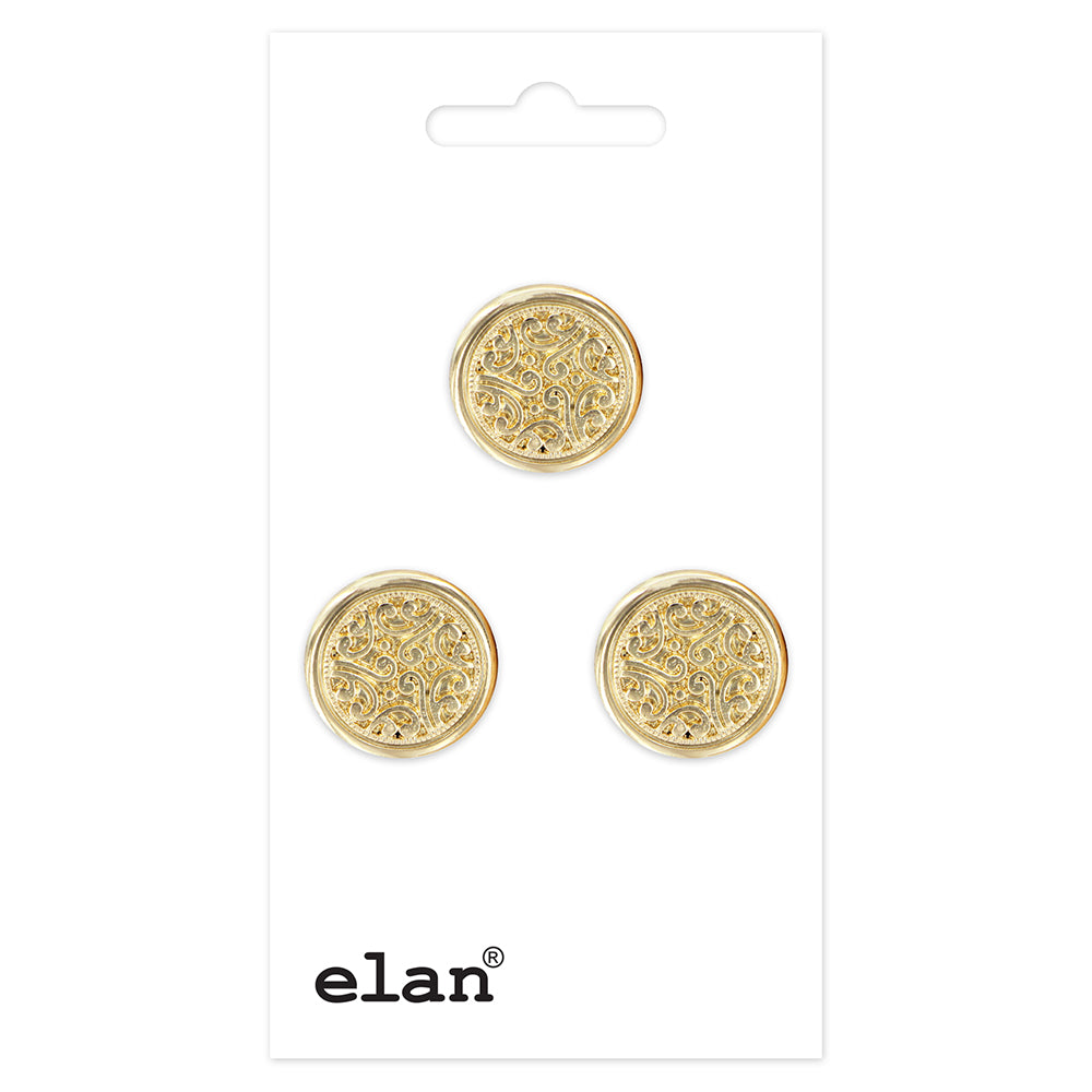 ELAN Shank-Back Button 15 mm (5/8 in), 3-Count