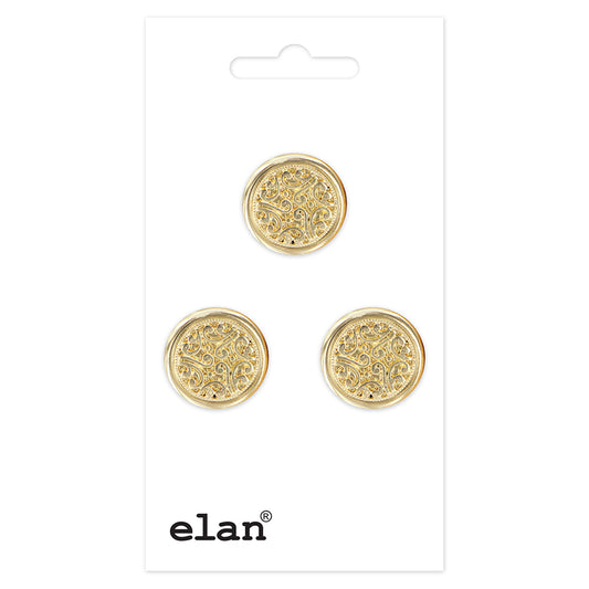 ELAN Shank-Back Button 15 mm (5/8 in), 3-Count