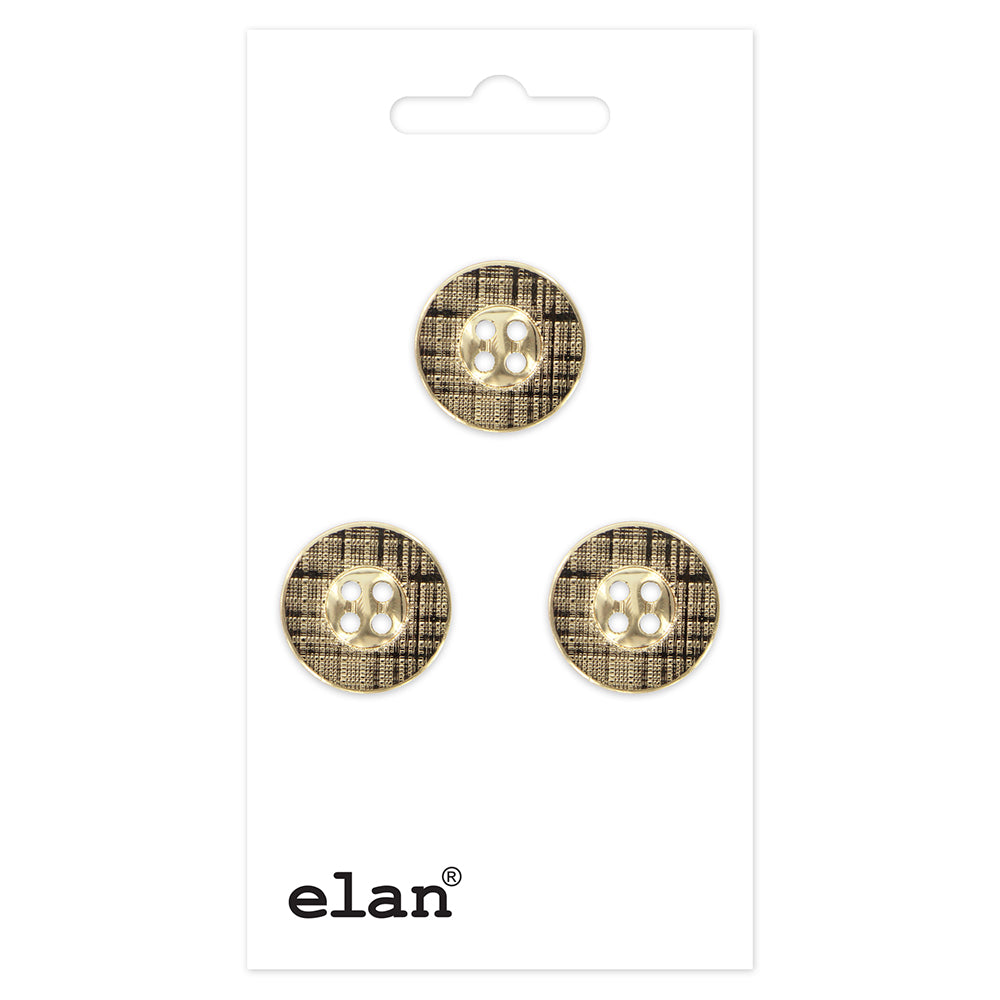 ELAN 4-Hole Button 15 mm (5/8 in) 3-Count