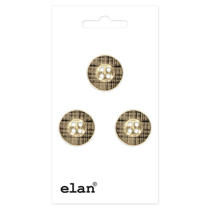 ELAN 4-Hole Button 15 mm (5/8 in) 3-Count
