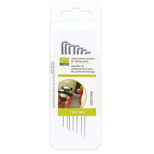 UNIQUE CRAFT Felting Tool Replacement Needles, 7‑Pack
