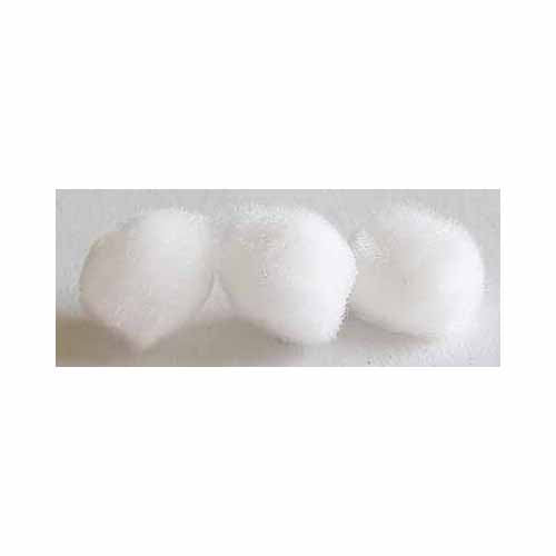 HOBBY Pompoms White - 25mm - 8 pcs