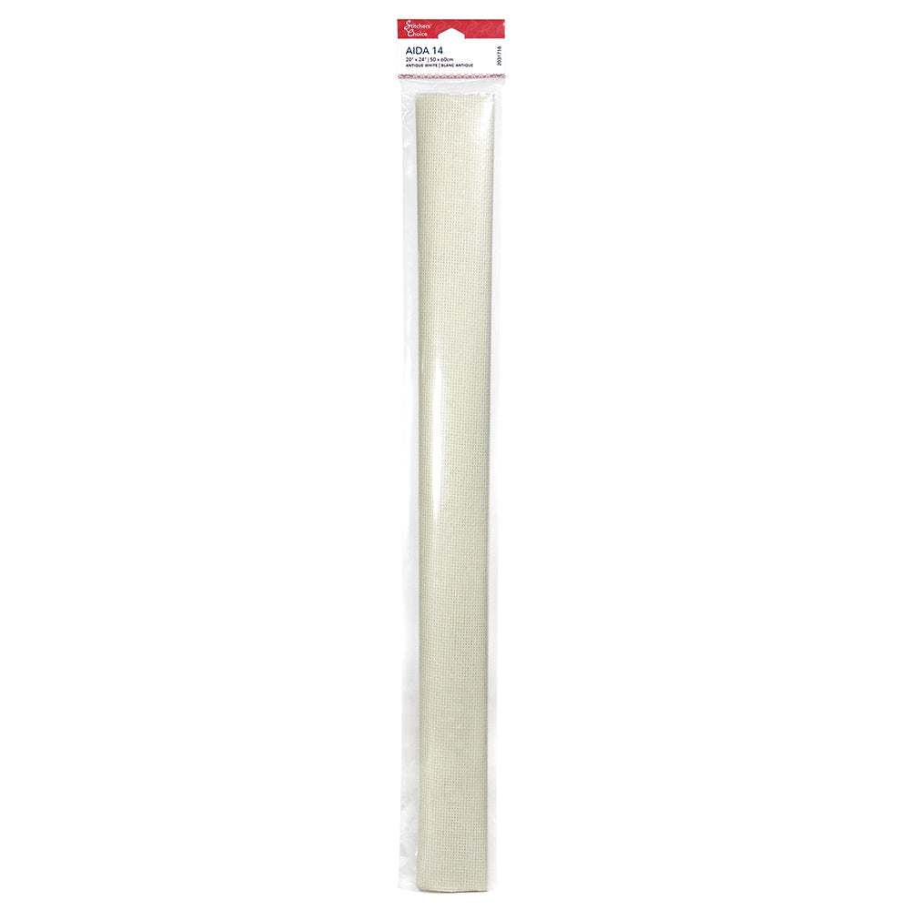 STITCHER’S CHOICE Cotton Aida – 14 ct – 50.8 × 61 cm (20″ × 24″) – Antique White