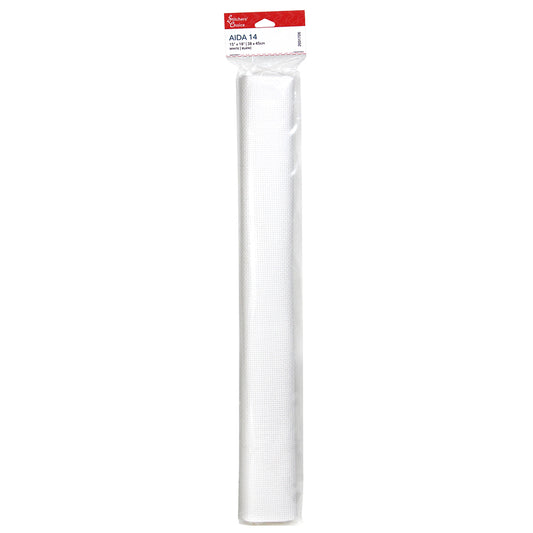 STITCHER’S CHOICE Cotton Aida – 14 ct – 38.1 × 45.7 cm (15″ × 18″) – White