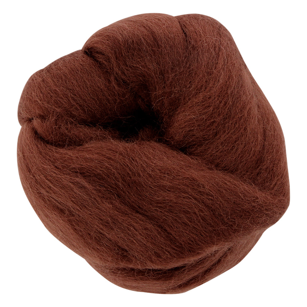 Unique Craft Natural Wool Roving – 25 g – Chocolate