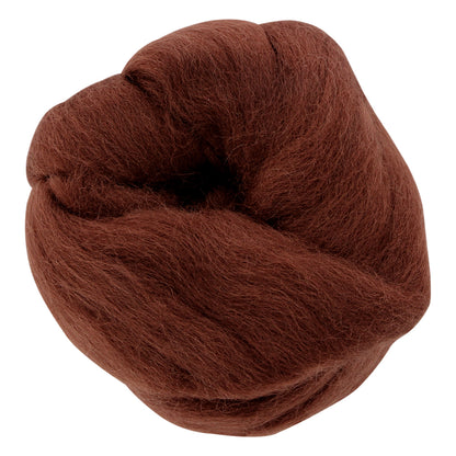 Unique Craft Natural Wool Roving – 25 g – Chocolate