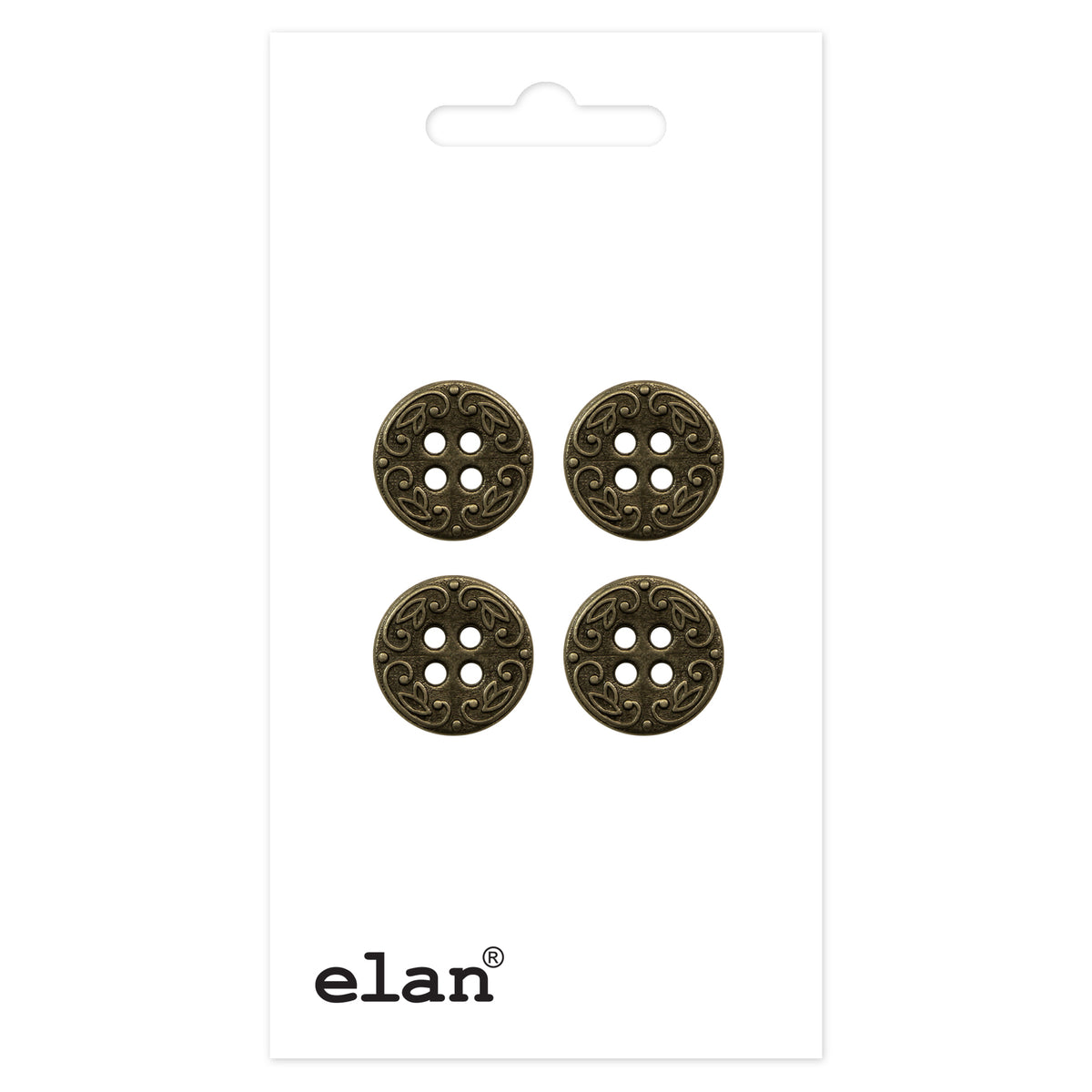 ELAN 4 Hole Button 13 mm (1/2 in), 4 Count