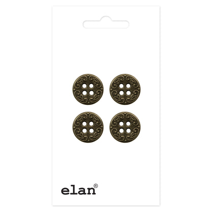 ELAN 4 Hole Button 13 mm (1/2 in), 4 Count