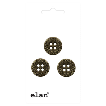 ELAN 4-Hole Button — 15 mm (5/8 in.) — 3 Count