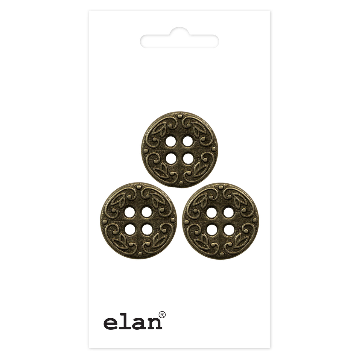 ELAN 4 Hole Button 18 mm (3/4 in), 3 Count
