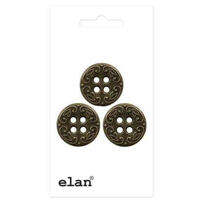 ELAN 4 Hole Button 18 mm (3/4 in), 3 Count