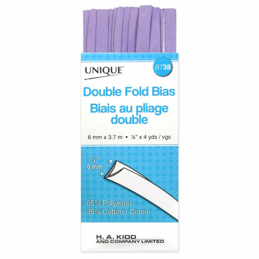UNIQUE Double Fold Bias Tape – 7 mm x 3.7 m – Lavender