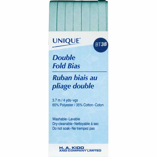 UNIQUE Double Fold Bias Tape – 7 mm x 3.7 m (1/4 in x 4.0 yd) – Turquoise