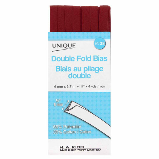 UNIQUE Double Fold Bias Tape 7mm x 3.7m - Brick