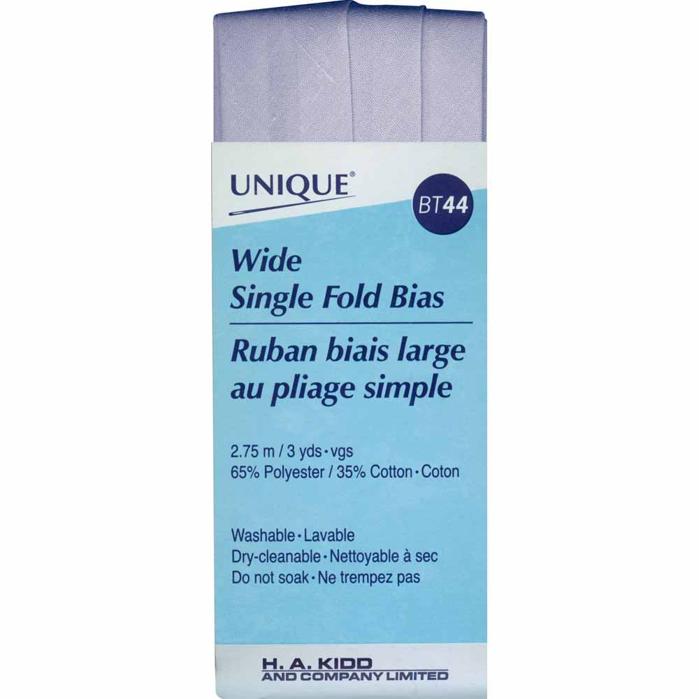 UNIQUE Wide Single‑Fold Bias Tape — 25 mm × 2.75 m — Wedgwood Blue