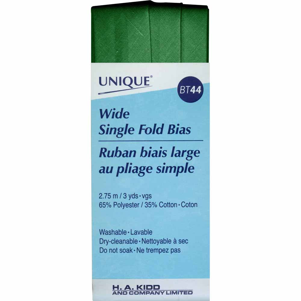 UNIQUE Wide Single Fold Bias Tape – 25mm x 2.75m – Hunter Green