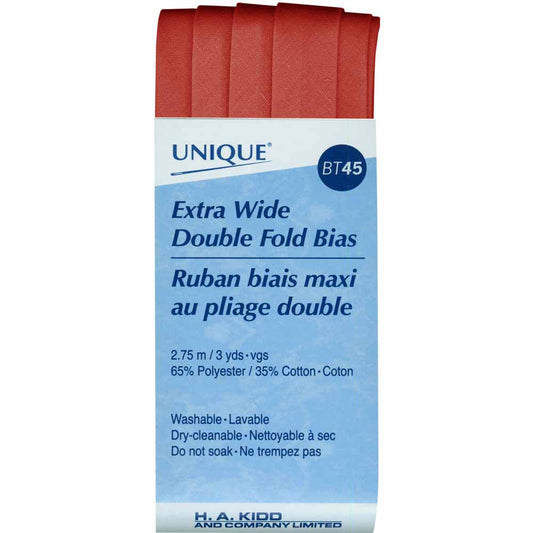 UNIQUE Extra‑Wide Double Fold Bias Tape 15 mm x 2.75 m – Brick