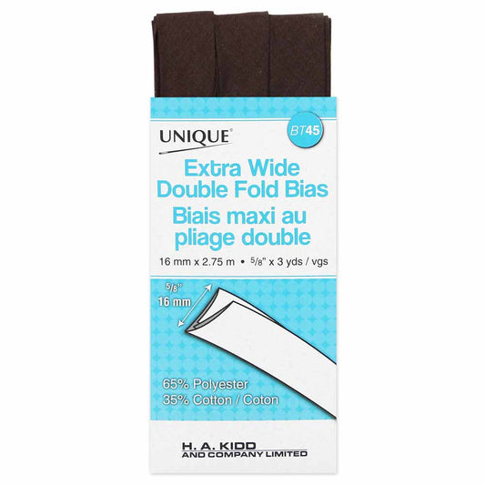 UNIQUE Extra‑Wide Double Fold Bias Tape 15 mm x 2.75 m – Mocha