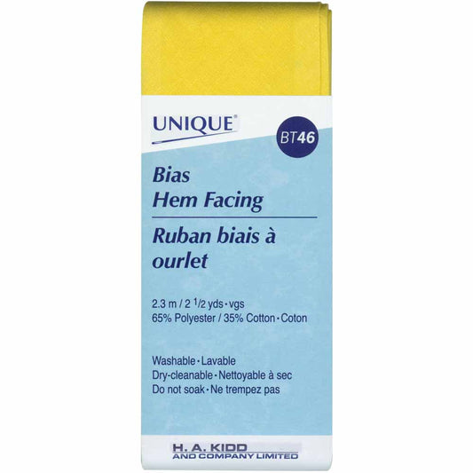 UNIQUE Hem Facing – 50 mm x 2.3 m (2" x 2½ yd) – Canary
