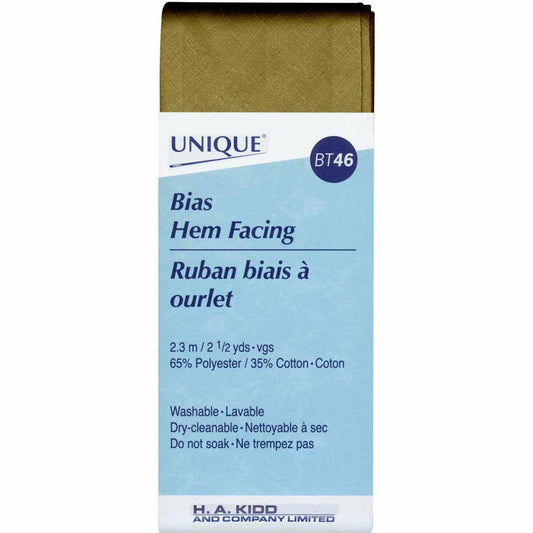 UNIQUE Hem Facing – 50 mm x 2.3 m (2" x 2.5 yd) – Taupe
