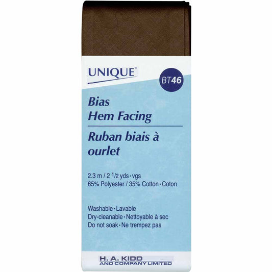 UNIQUE Hem Facing – 50 mm x 2.3 m (2" x 2.5 yd) – Mocha