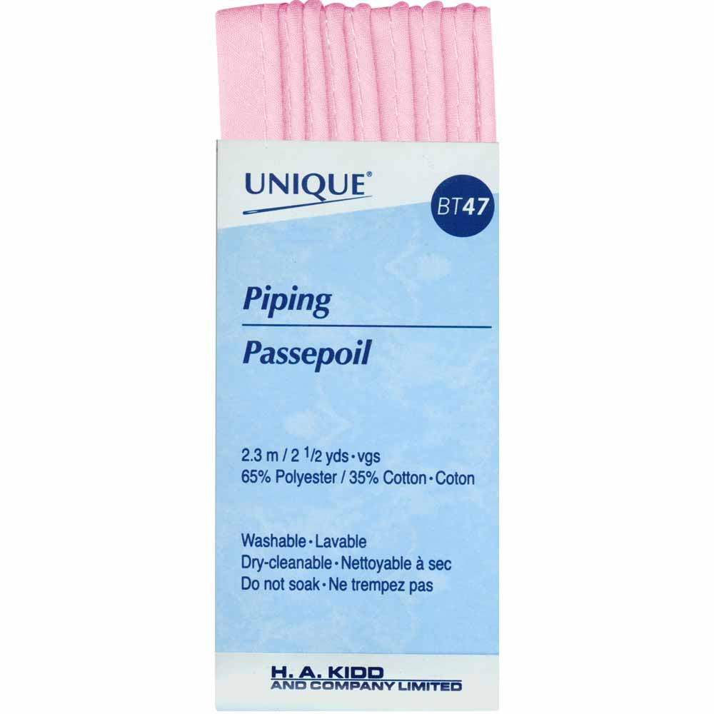 UNIQUE Corded Piping – 3.2 mm x 2.3 m (1/8" x 2.5 yd) – Light Pink