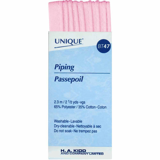 UNIQUE Corded Piping – 3.2 mm x 2.3 m (1/8" x 2.5 yd) – Light Pink