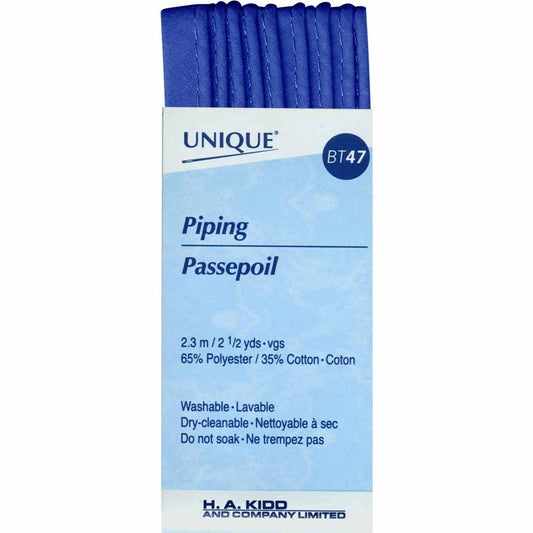 UNIQUE Corded Piping – 3.2 mm x 2.3 m (1/8" x 2.5 yd) – Royal Blue