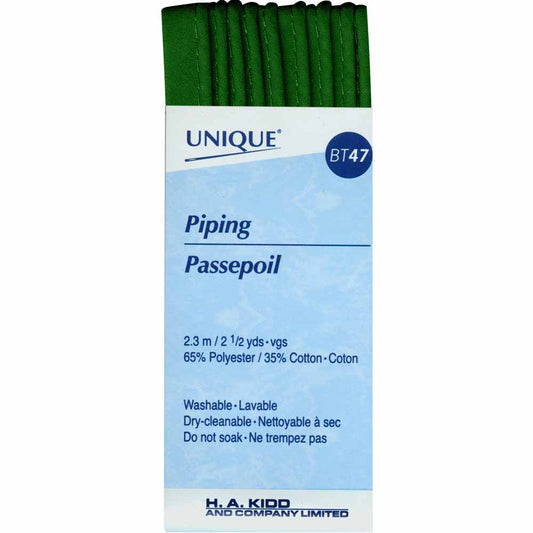 UNIQUE Corded Piping – 3.2 mm x 2.3 m (1/8" x 2.5 yd) – Hunter Green