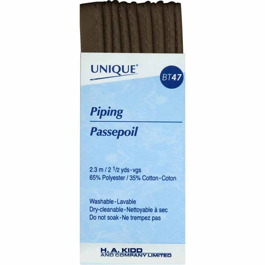 UNIQUE Corded Piping – 3.2 mm x 2.3 m (⅛" x 2½ yd) – Brown