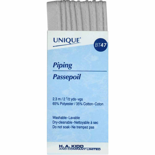 UNIQUE Corded Piping 3.2 mm x 2.3 m – Silver