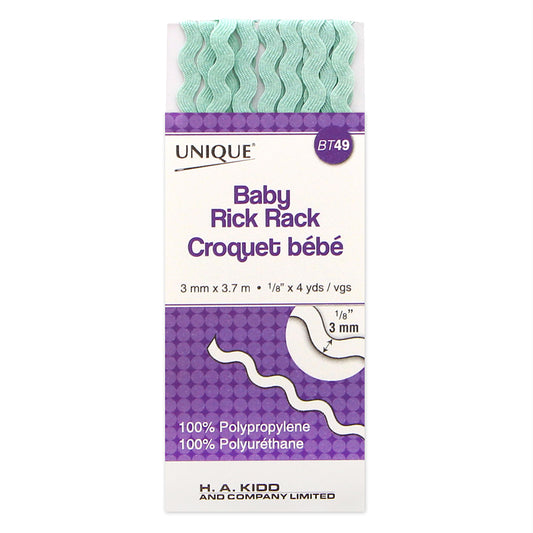 UNIQUE Baby Rick Rack 3mm x 3.7m – Mint