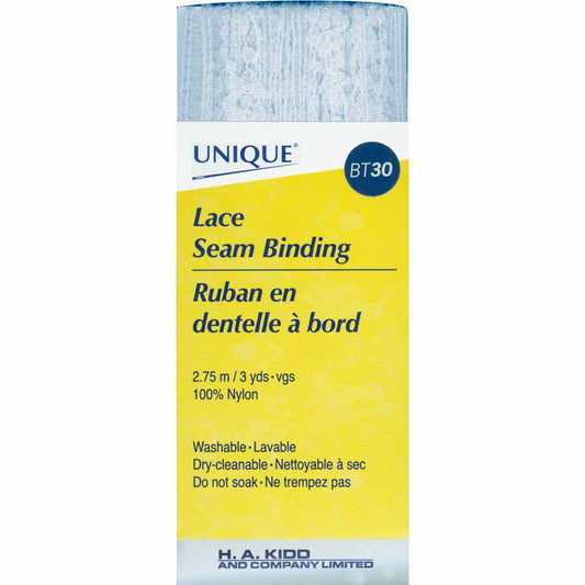 UNIQUE Lace Seam Binding – 18 mm x 2.75 m – Light Blue