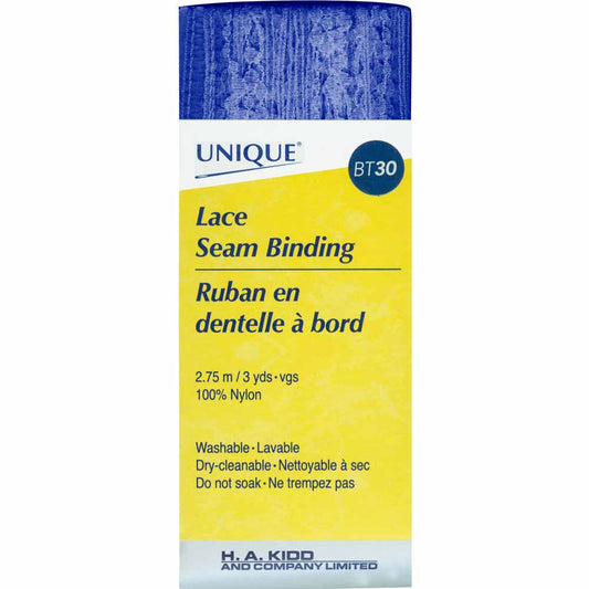 UNIQUE Lace Seam Binding – 18 mm x 2.75 m – Royal Blue