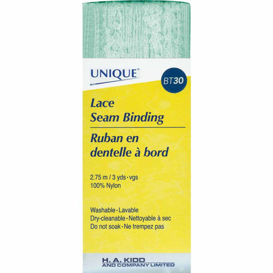 UNIQUE Lace Seam Binding – 18 mm x 2.75 m – Mint