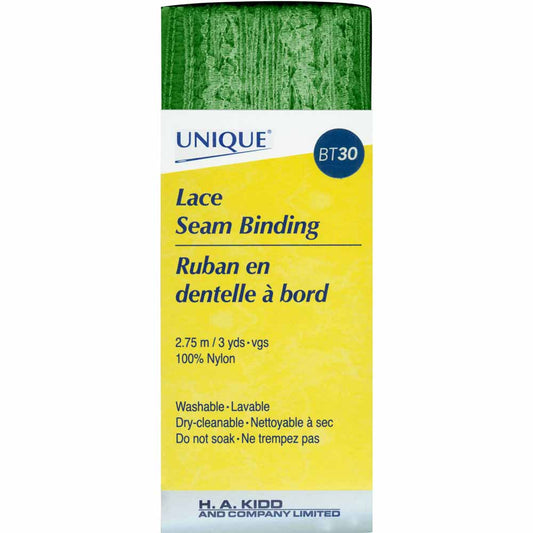 UNIQUE Lace Seam Binding – 18 mm x 2.75 m – Hunter Green