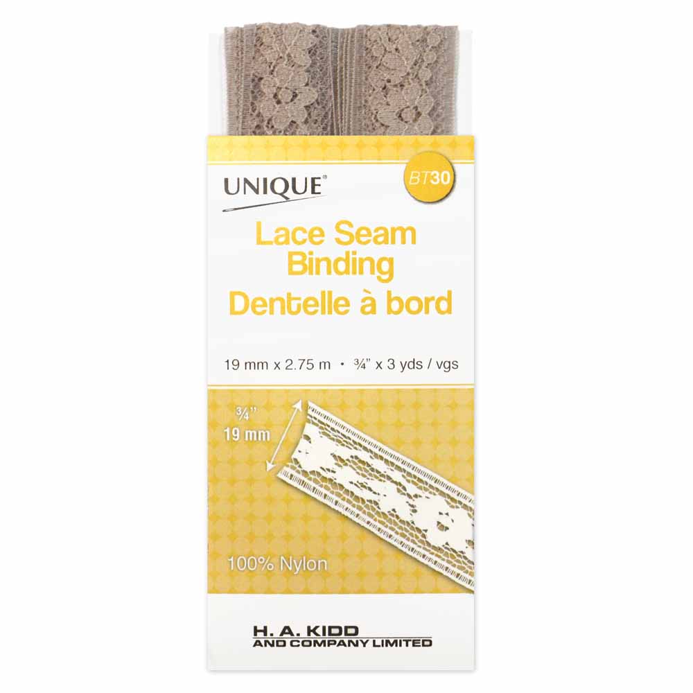 UNIQUE Lace Seam Binding – 18 mm x 2.75 m – Beige