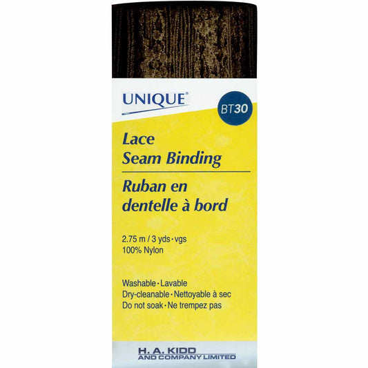 UNIQUE Lace Seam Binding – 18 mm x 2.75 m – Brown