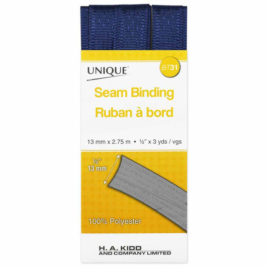 UNIQUE Seam Binding – 14 mm x 2.75 m – Navy Blue
