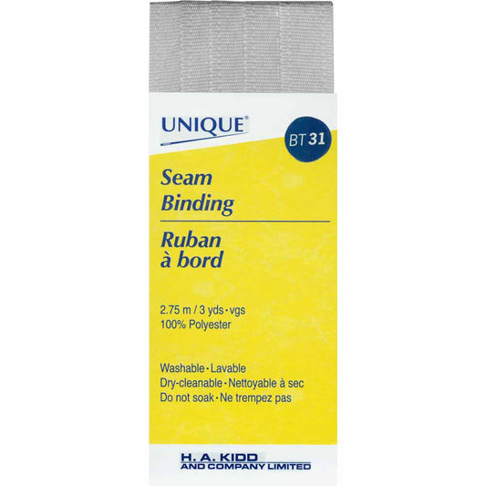 UNIQUE Seam Binding – 14 mm x 2.75 m – Silver