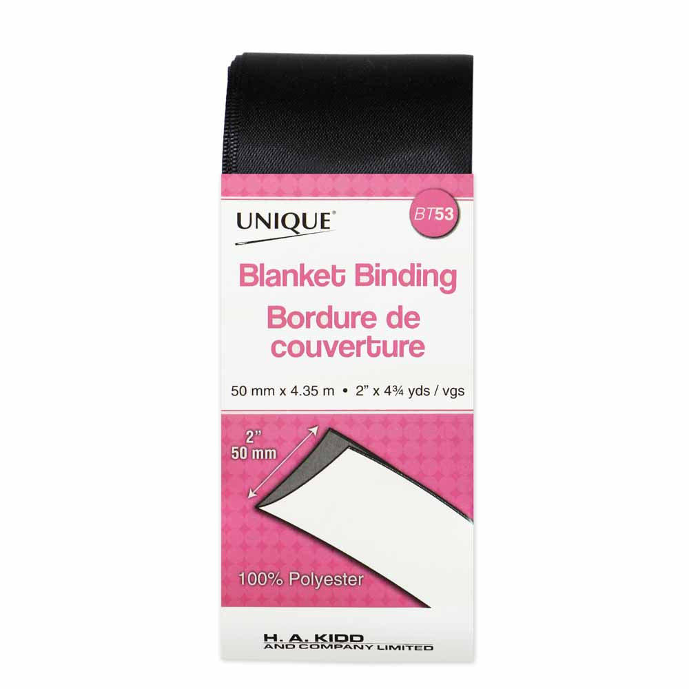 UNIQUE Blanket Binding 52mm x 4.35m - Black