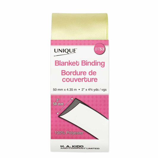UNIQUE Blanket Binding - 52 mm x 4.35 m - Lemon Ice