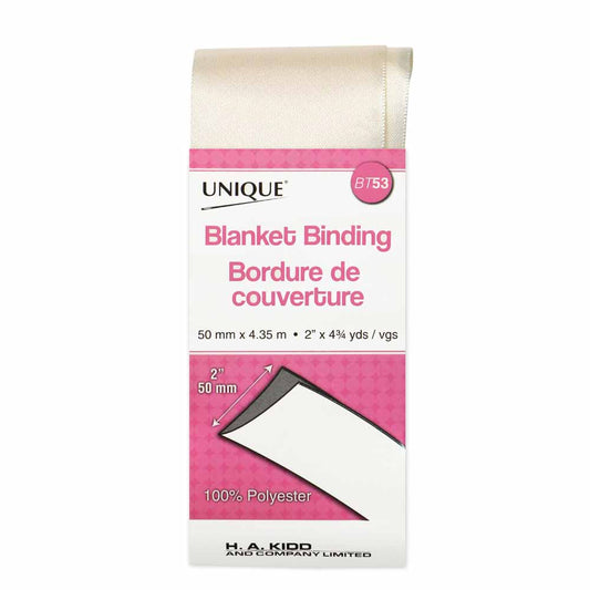 UNIQUE Blanket Binding - 52 mm x 4.35 m - Ivory