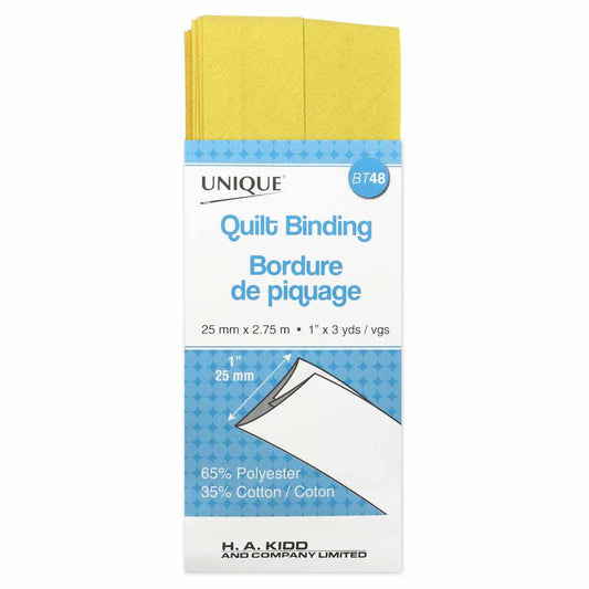 UNIQUE Quilt Binding 25mm x 2.75m - Canary