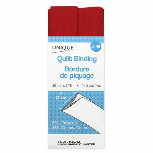 UNIQUE Quilt Binding 25mm x 2.75m - Scarlet