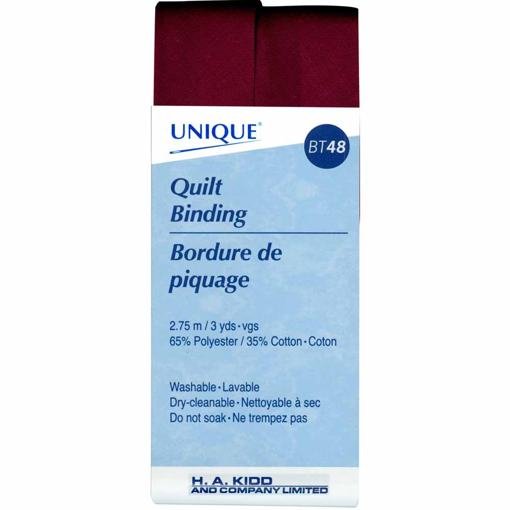 UNIQUE Quilt Binding 25mm x 2.75m - Wine